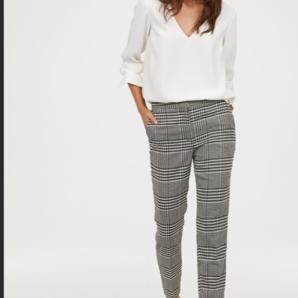 H&M Gray Plaid Dress Pants - Picture 4 of 4